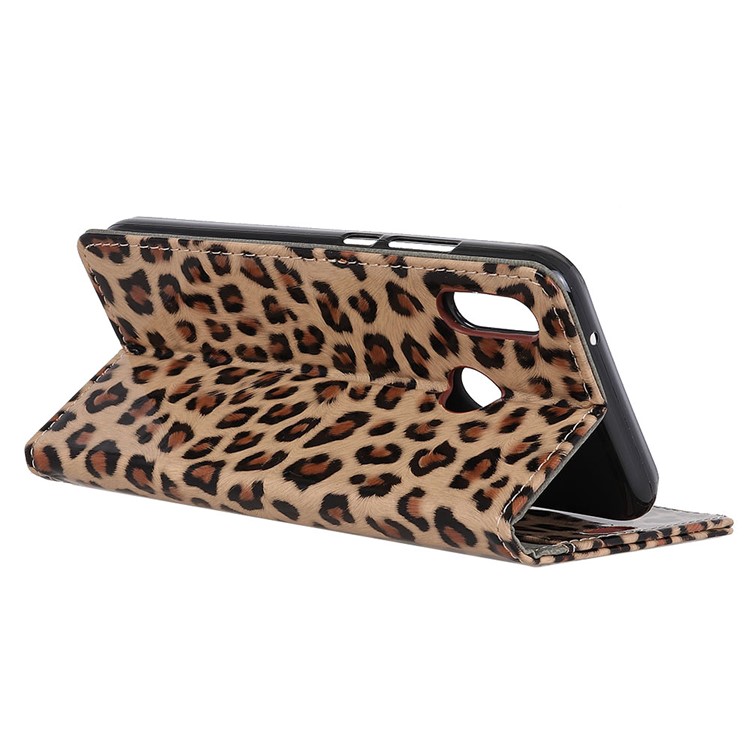 Leopard Texture Leather Wallet Stand Phone Case for Motorola Moto E6 Plus-8