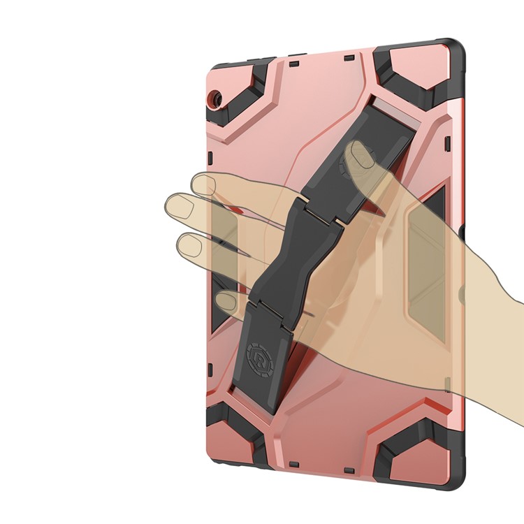 PC+TPU Armor Tablet Shell with Kickstand for Lenovo Tab M10 TB-X605F - Pink-4