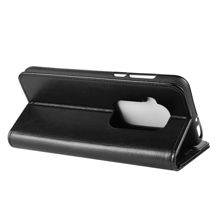Crazy Horse Wallet Leather Stand Case for Motorola One Zoom - Black-8