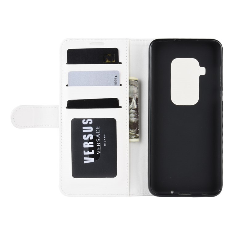 Crazy Horse Wallet Leather Stand Case for Motorola One Zoom - White-6