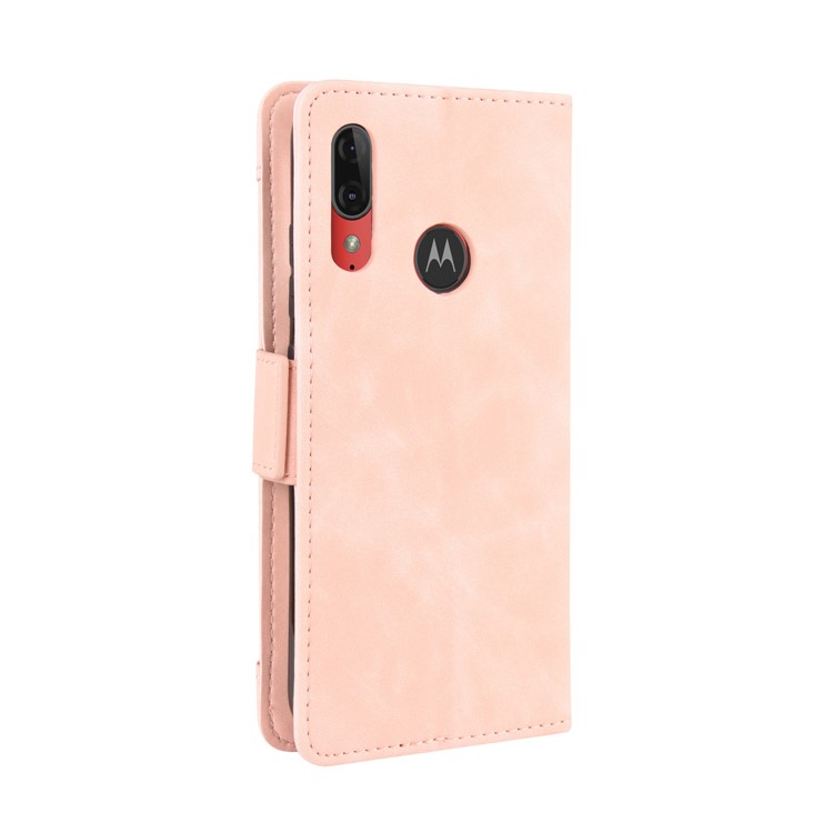 Multiple Card Slots Stand Wallet Leather Phone Shell Casing for Motorola Moto E6 Plus / E6s - Rose Gold-6