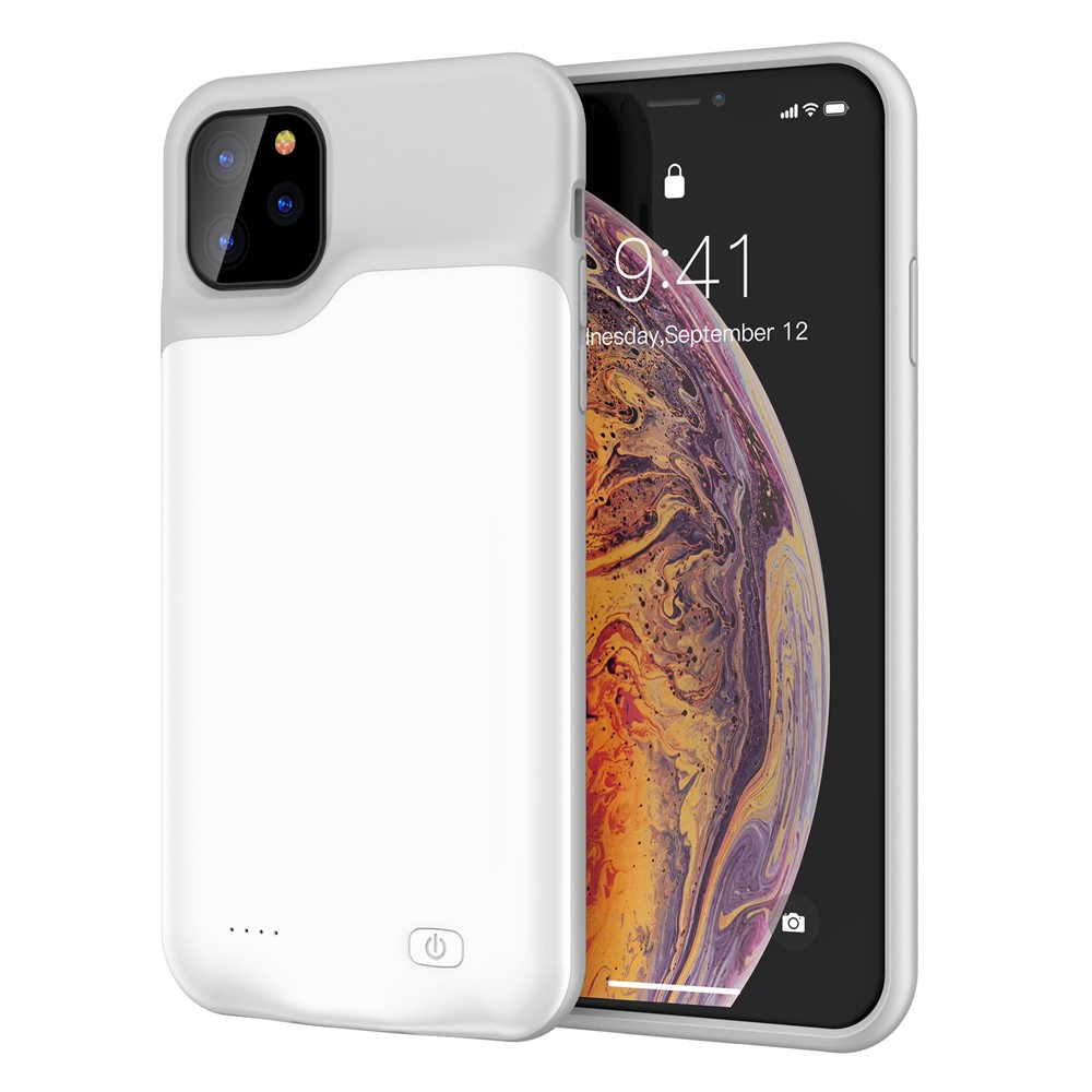 Para Apple IPhone 11 Favorable Caja De Banco De Potencia De Batería De Reserva 5200mah De Carga De 5,8 Pulgadas - Gris Blanco-5