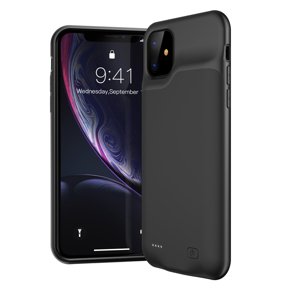Для Apple Iphone 11 6,1-дюймовый 6000mAh Банк Силы Зарядки Случае - Черный-2