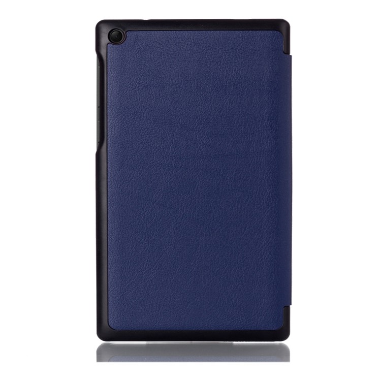Tri-fold Leather Smart Cover for Lenovo Tab3 7 Essential 710F 710I - Dark Blue-3