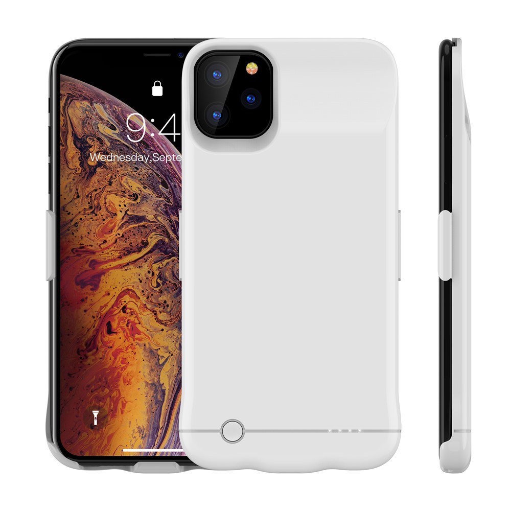 5200mAh Rechargeable Backup Extended Battery Charger Case for iPhone 11 Pro 5.8 inch - White-1