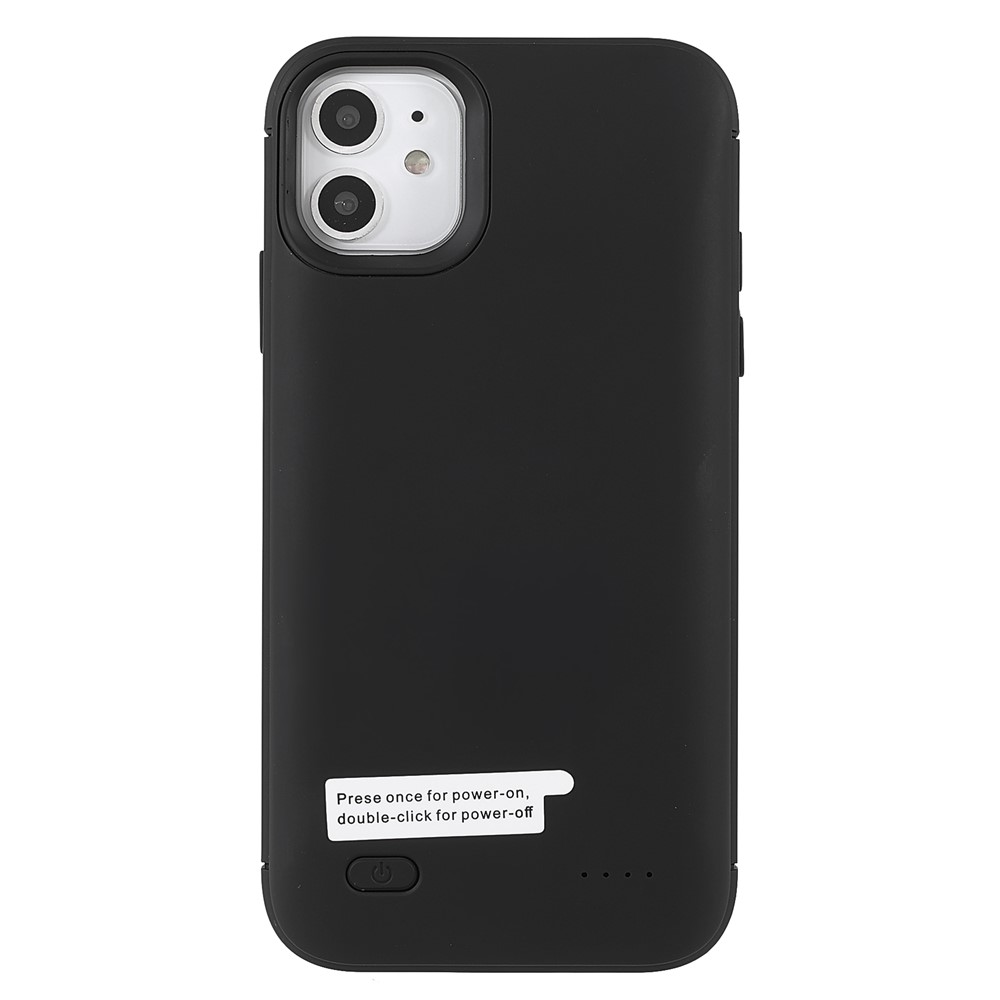 4200mAh Full Protection Extended Battery Charger Case with Kickstand for iPhone 11 6.1 inch - Black-2