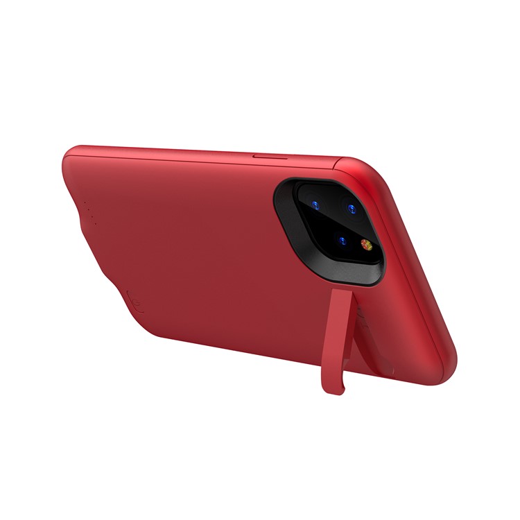 4200mAh Full Protection Battery Charging Case with Kickstand for iPhone 11 Pro 5.8 inch - Red-3