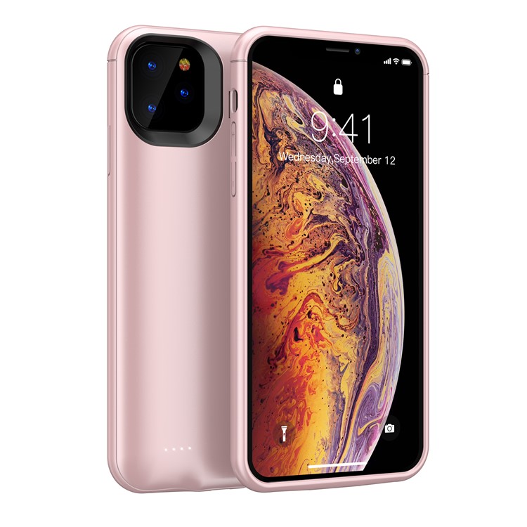4200mAh Full Protection Battery Charging Case with Kickstand for iPhone 11 Pro 5.8 inch - Rose Gold-5