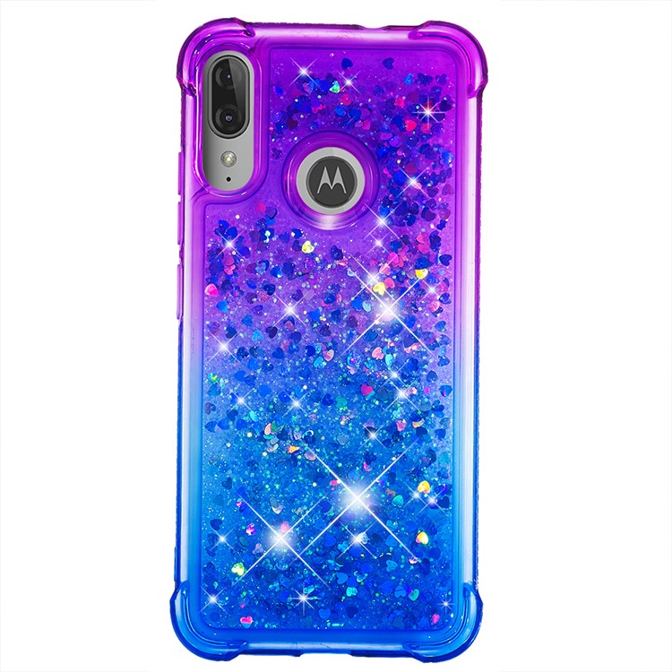 Gradient Glitter Quicksand TPU Phone Casing for Motorola Moto E6 Plus/E6s (2019) - Purple/Blue-2