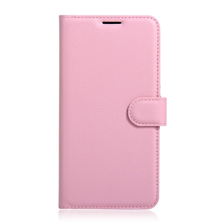 Litchi Grain Leather Stand Flip Case for Lenovo Vibe K5 - Pink-1