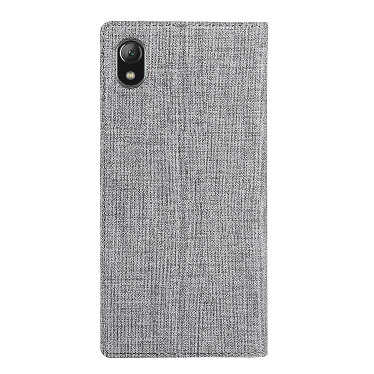 VILI DMX Cross Texture Stand Leather Card Holder Case Phone Shell for Motorola Moto E6 - Grey-4