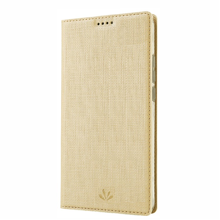 VILI DMX Cross Texture Stand Leather Card Holder Case Phone Shell for Motorola Moto E6 - Gold-3