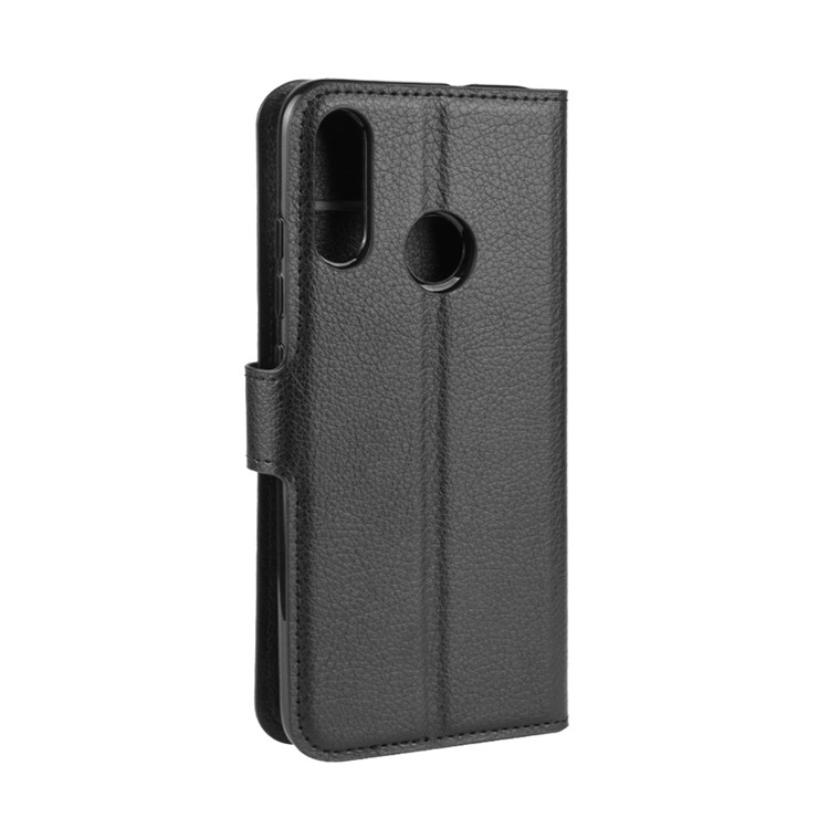 Litchi Grain Wallet Leather Phone Shell for Motorola Moto E6 Plus - Black-4