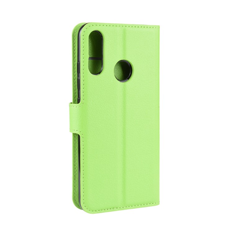Litchi Grain Wallet Leather Phone Shell for Motorola Moto E6 Plus/E6s (2019) - Green-3