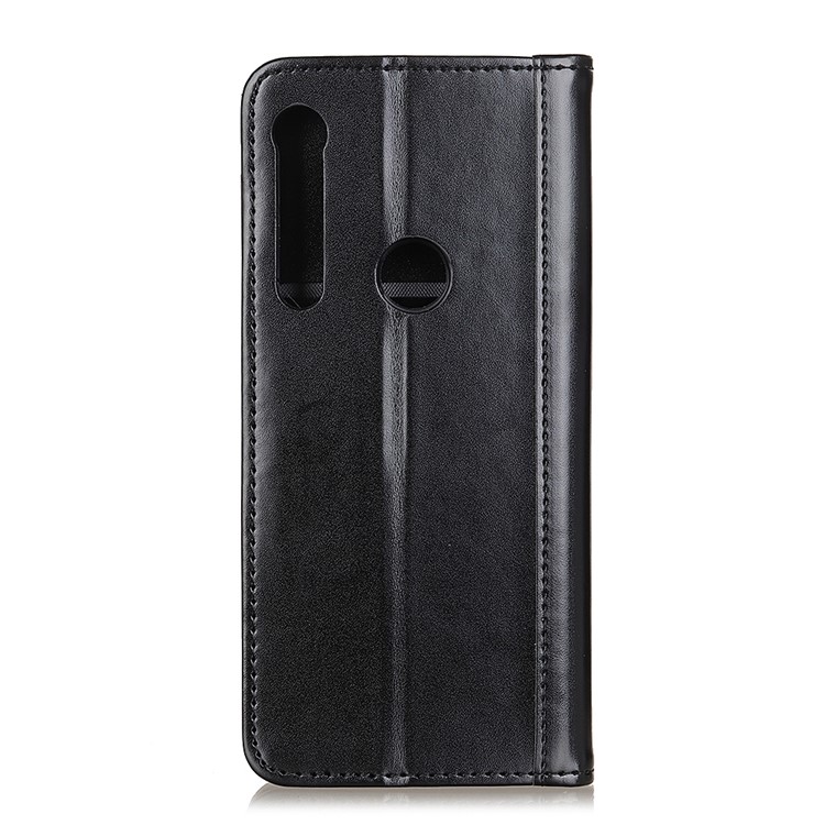 Auto-absorbed Split Leather Wallet Case for Motorola Motorola One Macro/G8 Play - Black-7