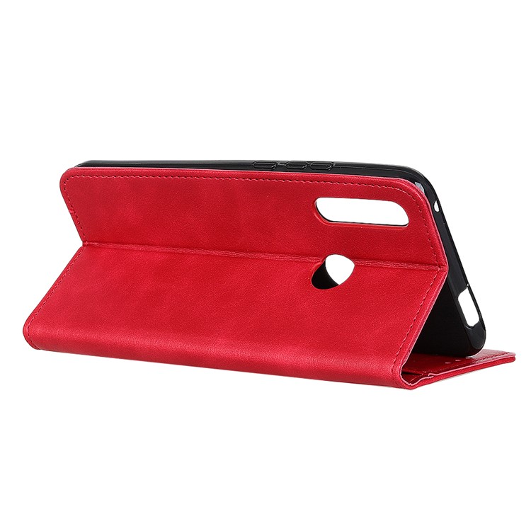 Wallet Leather Stand Case for Motorola Motorola One Macro - Red-4