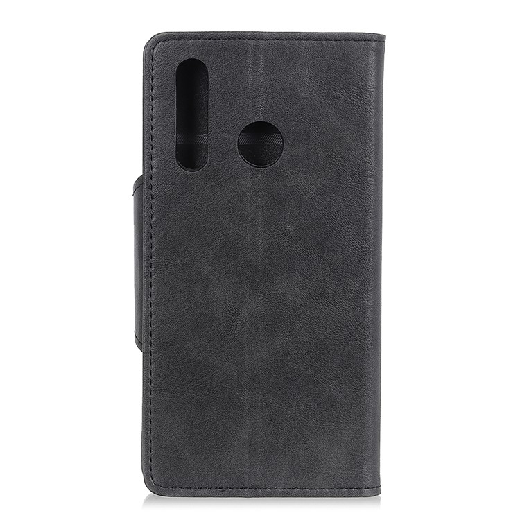 Leather Wallet 3-Card Holder Phone Case for Motorola Moto G8 Play/One Macro - Black-3