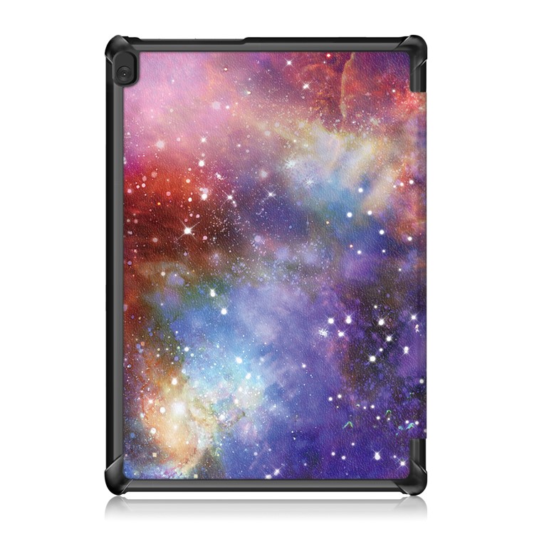 Pattern Printing Tri-fold Leather Tablet Cover for Lenovo Tab M10 TB-X605F/TB-X505 - Starry Night-3