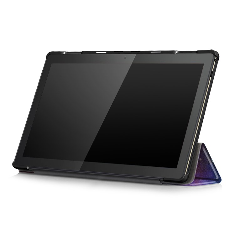 Pattern Printing Tri-fold Leather Tablet Cover for Lenovo Tab M10 TB-X605F/TB-X505 - Starry Night-5