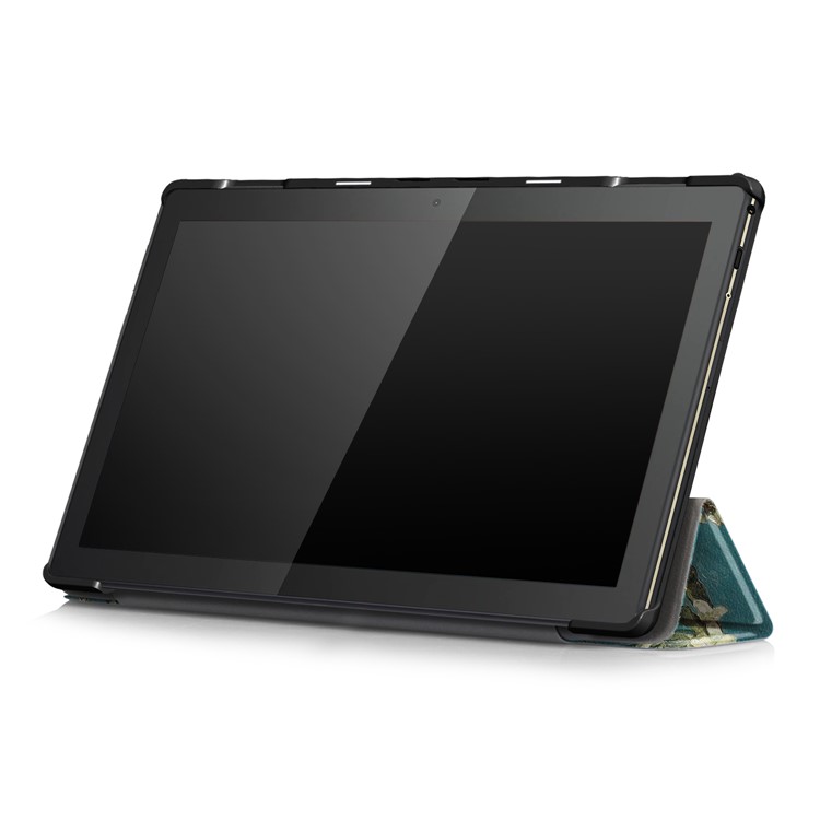 Pattern Printing Tri-fold Leather Tablet Cover for Lenovo Tab M10 TB-X605F/TB-X505 - Wintersweet-5