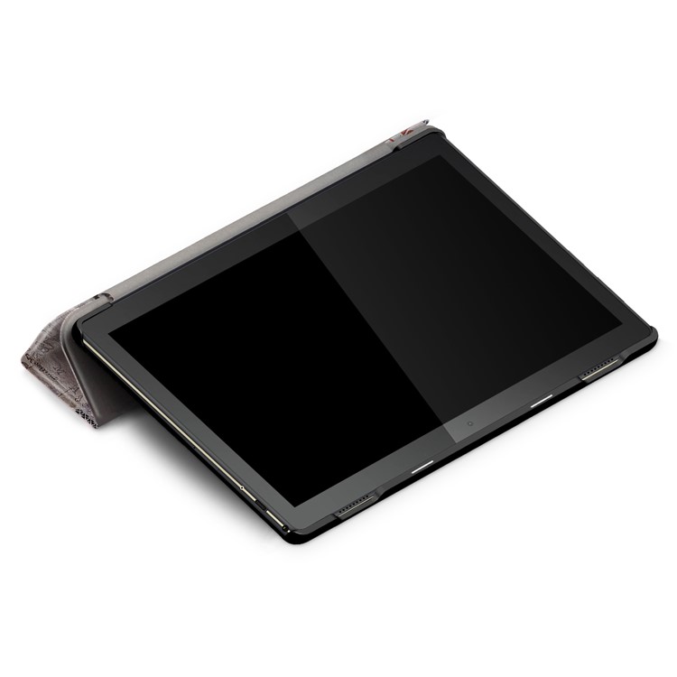 Pattern Printing Tri-fold Leather Tablet Cover for Lenovo Tab M10 TB-X605F/TB-X505 - Tower-7