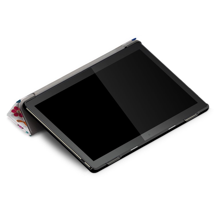 Pattern Printing Tri-fold Leather Tablet Cover for Lenovo Tab M10 TB-X605F/TB-X505 - Butterfly-7