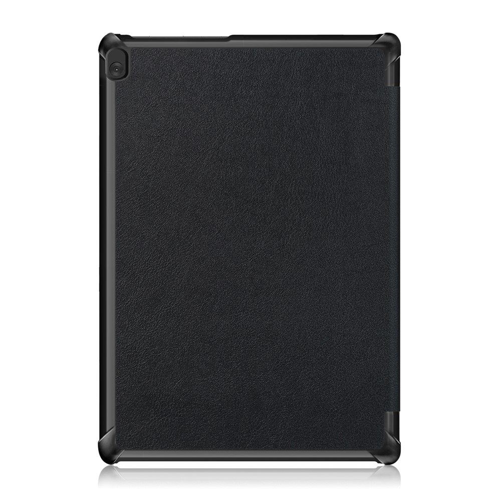 Tri-Fold Stand Leather Smart Auto Auto Case / Sommeil Pour Lenovo Tab M10 Tb-x605f / Tb-x505 - le Noir