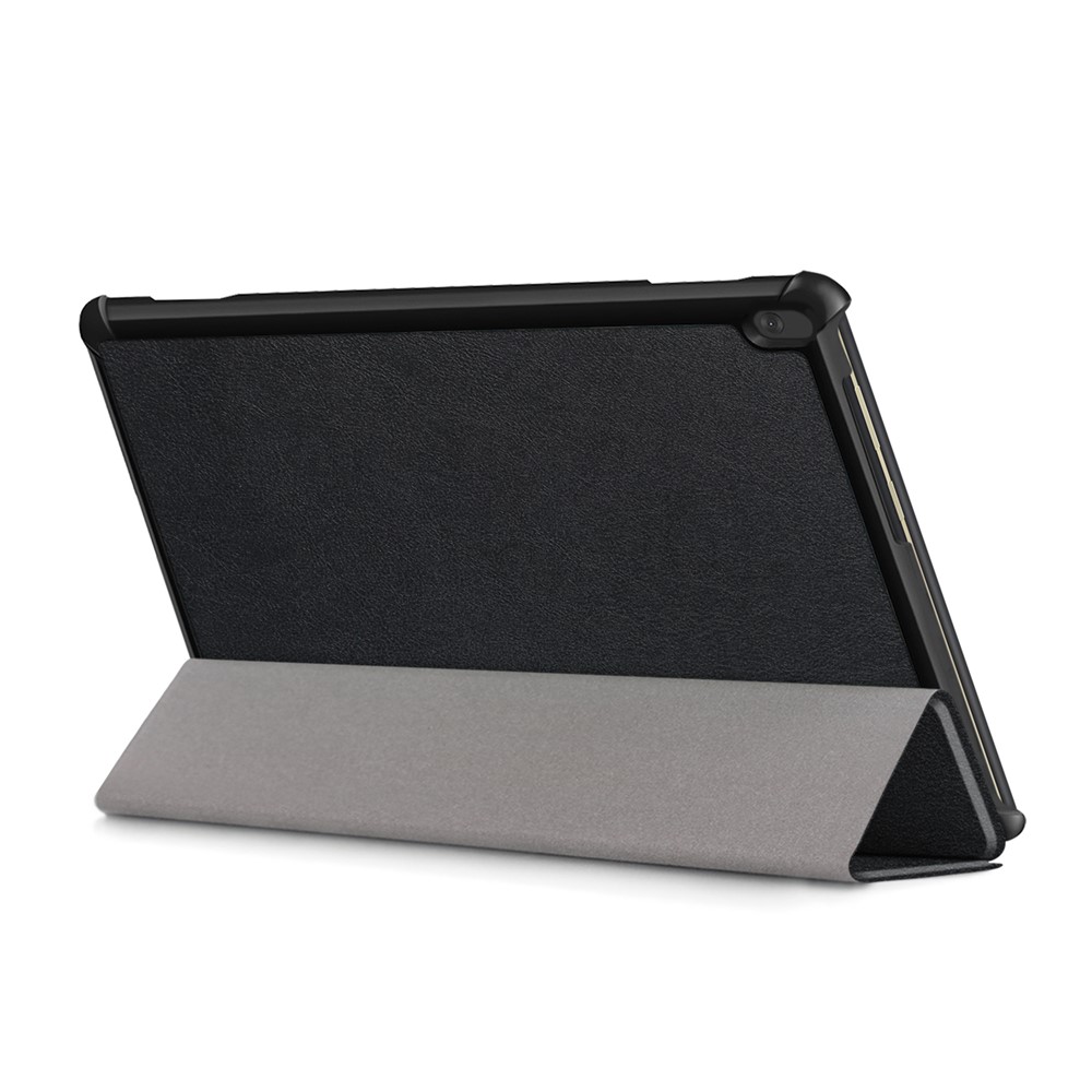 Tri-fold Stand Leather Smart Case for Lenovo Tab M10 TB-X605F/TB-X505 - Black-8