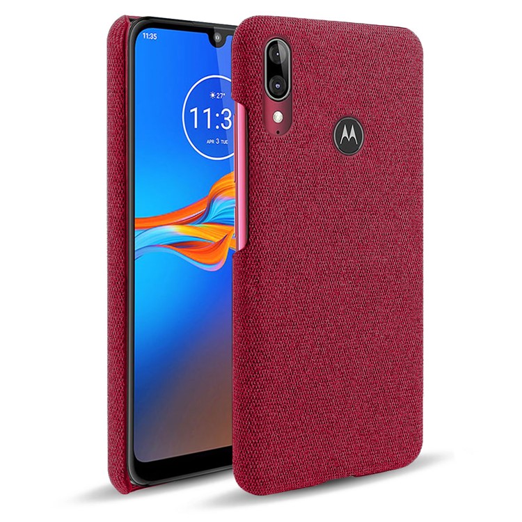 KSQ Cloth + PC Mobile Protective Phone Case Cover for Motorola Moto E6 Plus - Red-1