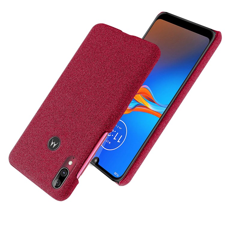 KSQ Cloth + PC Mobile Protective Phone Case Cover for Motorola Moto E6 Plus - Red-2