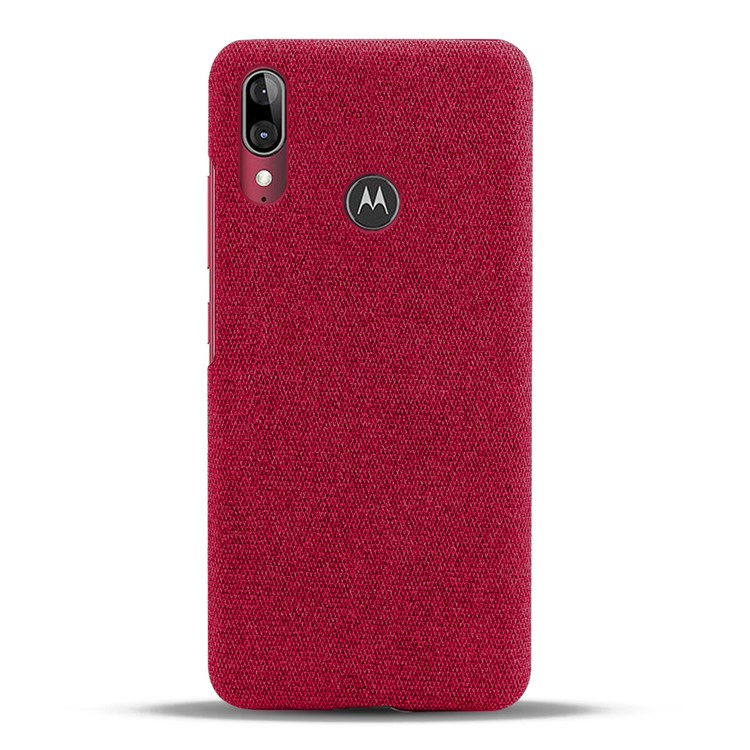 KSQ Cloth + PC Mobile Protective Phone Case Cover for Motorola Moto E6 Plus - Red-3