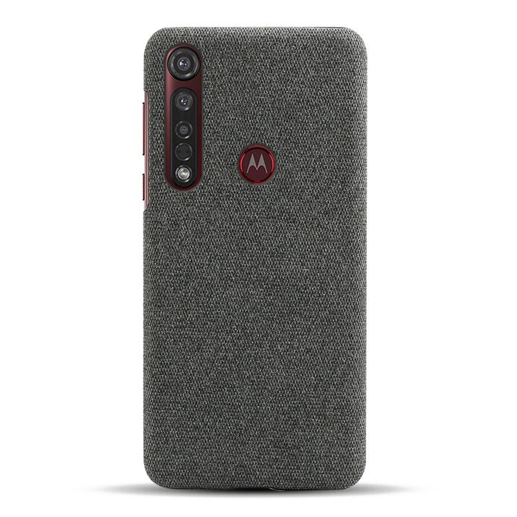 KSQ Pure Color Cloth + PC Mobile Phone Case Cover for Motorola Moto G8 Plus - Dark Grey-3