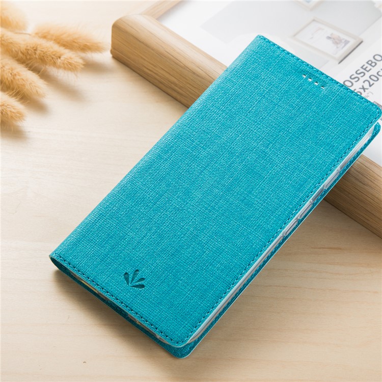 VILI DMX Cross Texture Stand Leather Card Holder Case for Motorola Moto E6 Plus / E6s (2019) - Blue-8