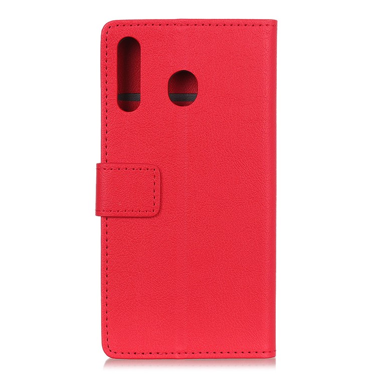 Wallet Leather Stand Case for Motorola Moto G8 Plus - Red-3