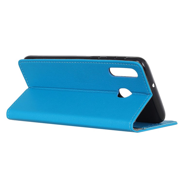 Wallet Leather Stand Case for Motorola Moto G8 Plus - Blue-3