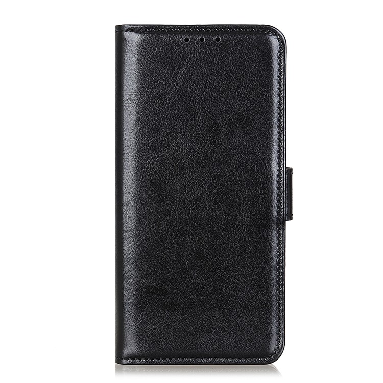 Crazy Horse Leather Wallet Case with Photo Slot for Motorola Moto G8 Plus - Black-6