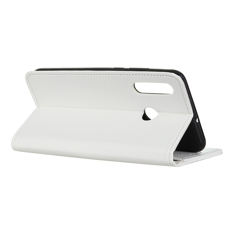 Crazy Horse Leather Wallet Case with Photo Slot for Motorola Moto G8 Plus - White-3