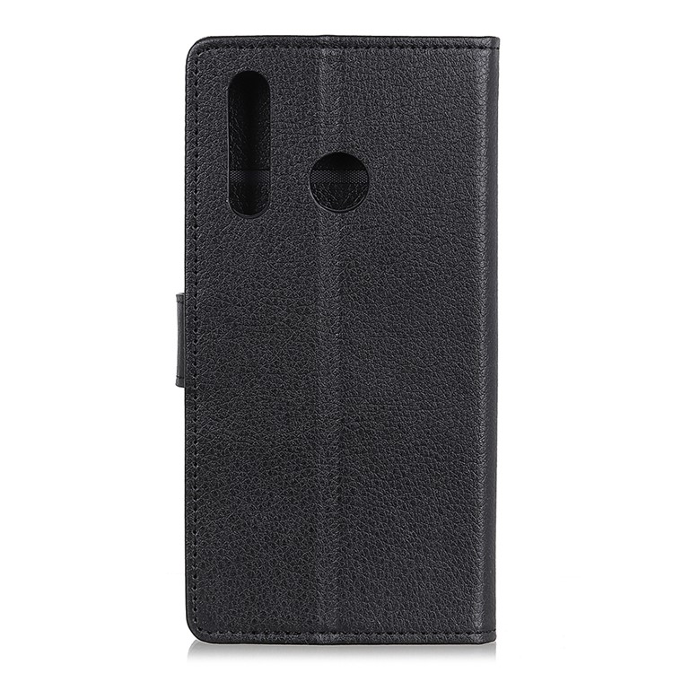 Portafoglio a Guscio in Pelle di Pelle di Litchi Per Motorola Moto G8 Plus - Nero-10