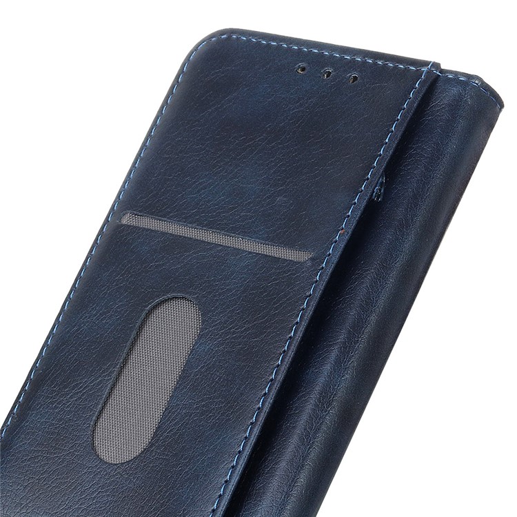 Auto-absorbed Litchi Texture Split Leather Cell Phone Case for Motorola Moto E6 Play - Blue-8