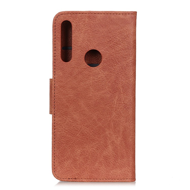 Litchi Skin PU Leather Wallet Case for Motorola Moto G8 - Brown-9