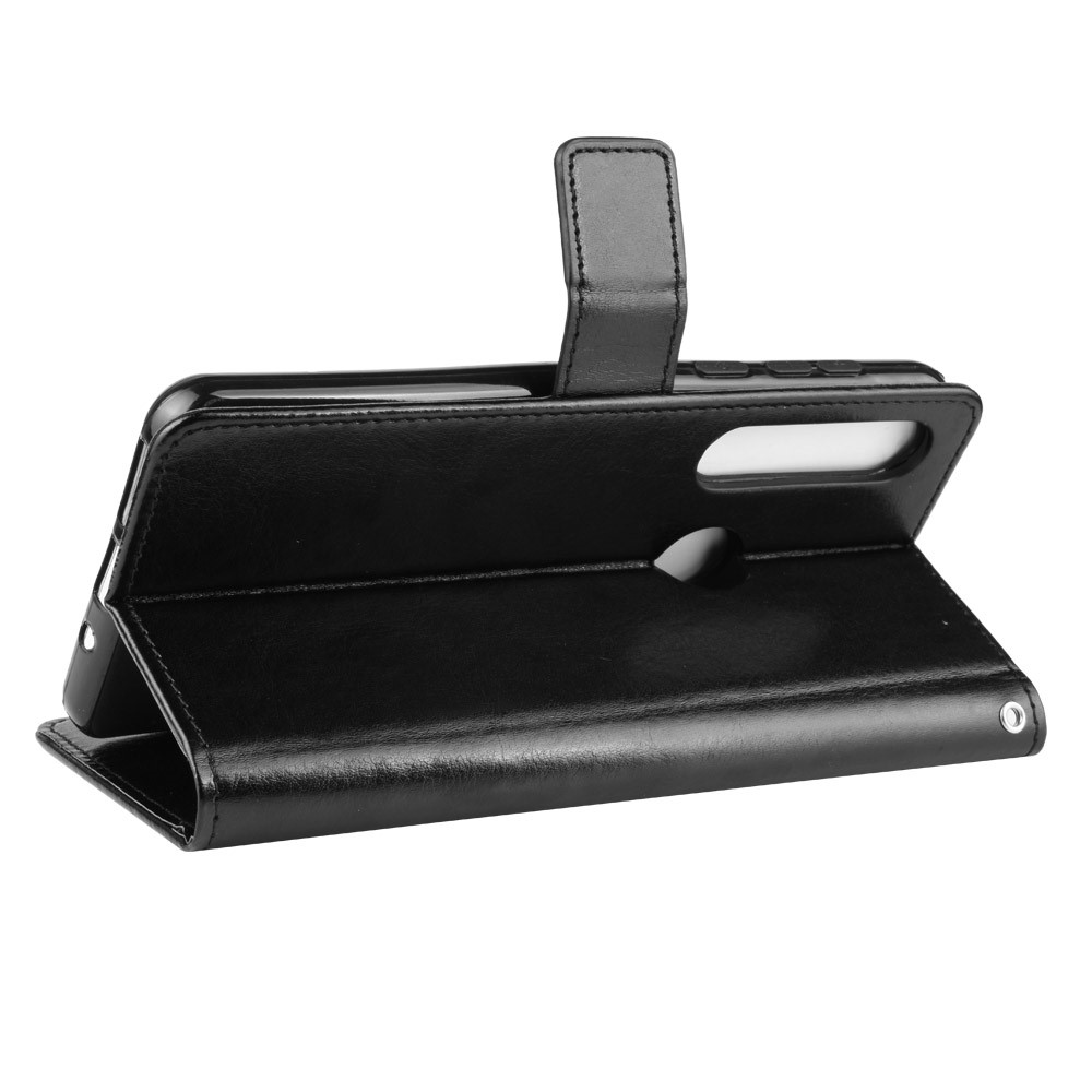 Crazy Horse Magnetic Leder Stand Hülle Für Motorola Moto G8 Plus - Schwarz-5