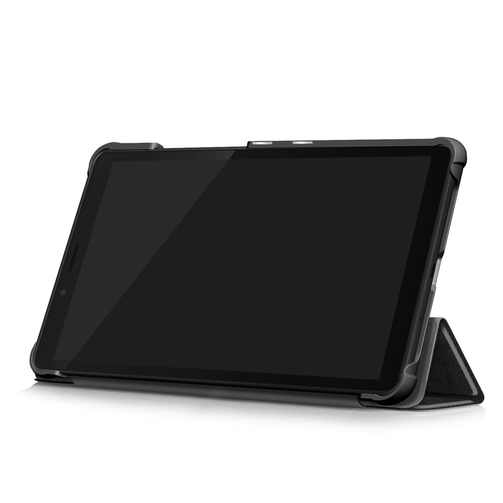 Tri-fold Stand PU Leather Tablet Case for Lenovo Tab M7 TB-7305F - Black-10