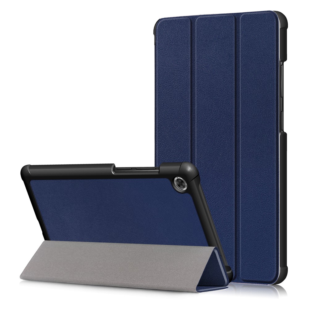 Tri-fold Stand PU Leather Tablet Case for Lenovo Tab M7 TB-7305F - Blue-1