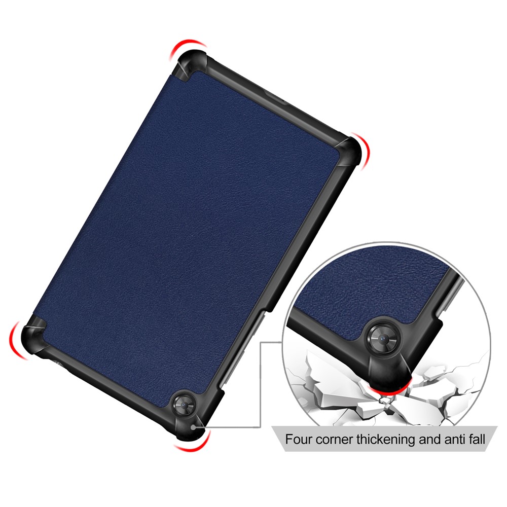 Tri-fold Stand PU Leather Tablet Case for Lenovo Tab M7 TB-7305F - Blue-5