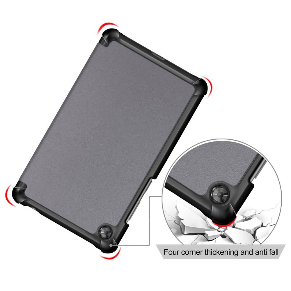 Tri-fold Stand PU Leather Tablet Case for Lenovo Tab M7 TB-7305F - Grey-5
