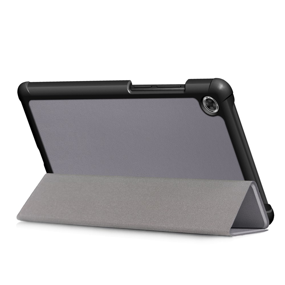 Para Lenovo Tab M7 (2da Generación) TB-7305F /(3ra Generación) Case de Tableta de Cuero PU Tri-fold Single Scrip Scart Spart - Gris