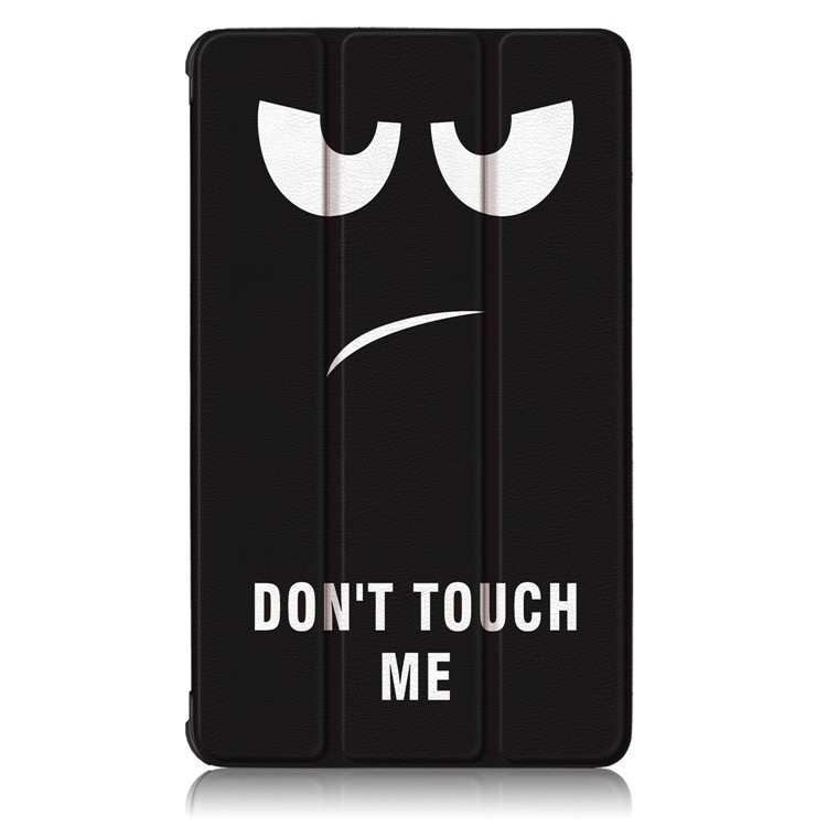 Patterned Tri-fold Stand Leather Smart Protective Tablet Case for Lenovo Tab M7 TB-7305F - Don't Touch Me-2