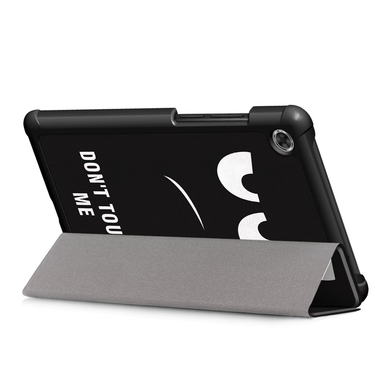 Patterned Tri-fold Stand Leather Smart Protective Tablet Case for Lenovo Tab M7 TB-7305F - Don't Touch Me-6