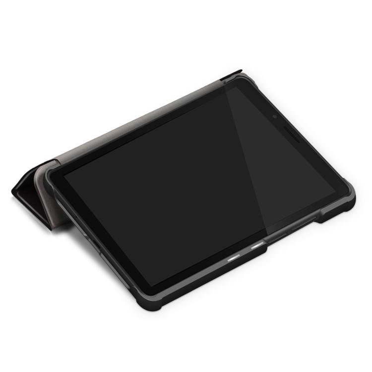 Patterned Tri-fold Stand Leather Smart Protective Tablet Case for Lenovo Tab M7 TB-7305F - Don't Touch Me-8