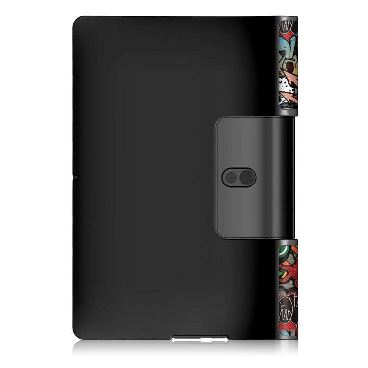 Impresión de Patrones PU Leather Tri-fold Stand Tablet Shell Para Lenovo Yoga Smart Tab YT-X705 - Graffiti de Dibujos Animados-5